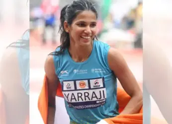 Visakhapatnam athlete Jyothi Yarraji wins gold in women’s 100m hurdles at Asian Athletics Championships