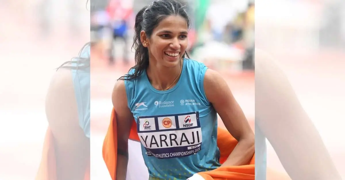 Visakhapatnam athlete Jyothi Yarraji wins gold at 26th Asian Athletics Championships