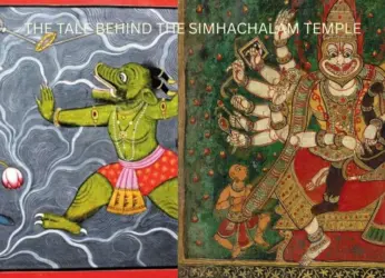 The mythological story behind the historical Simhachalam Temple?