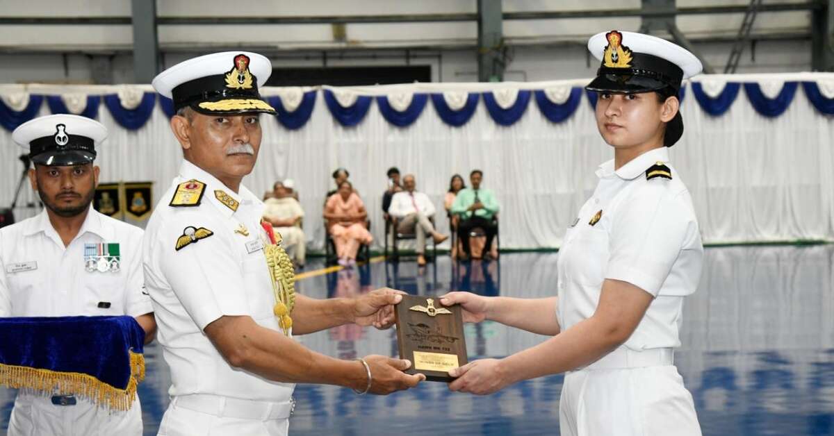 First Woman Fighter Pilot of Indian Navy inducted in Visakhapatnam