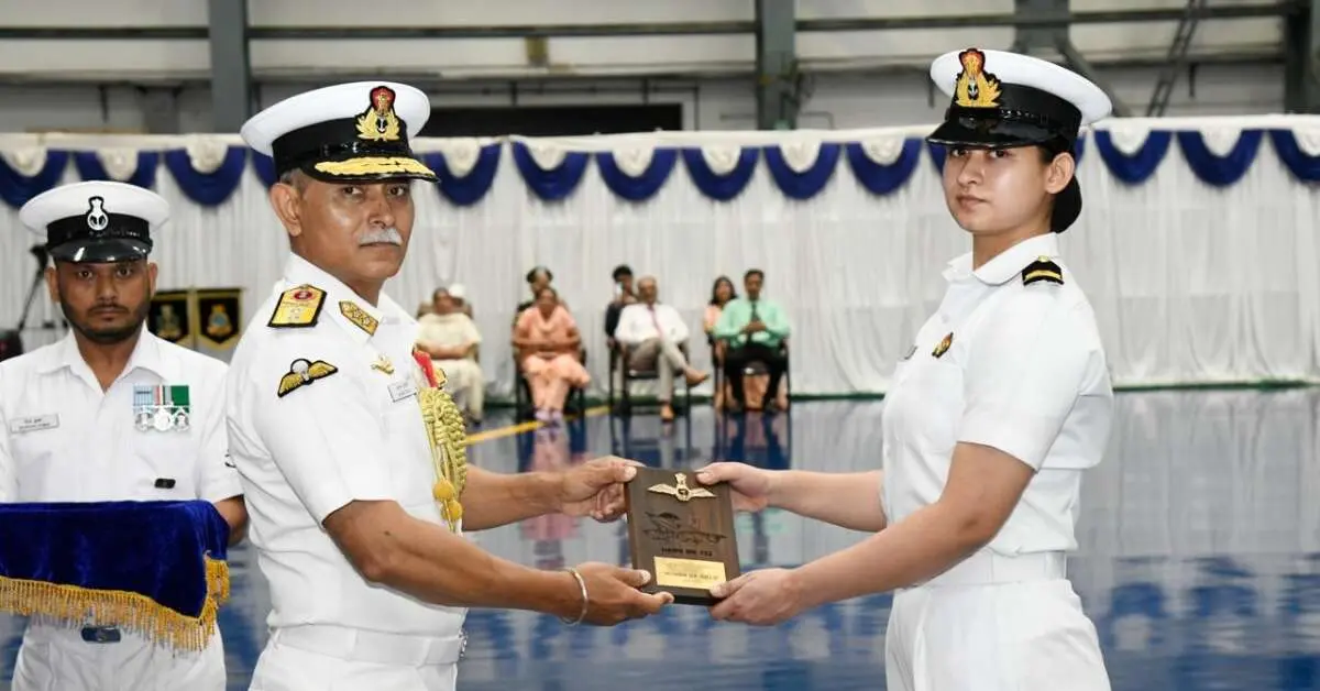 First Woman Fighter Pilot of Indian Navy inducted in Visakhapatnam