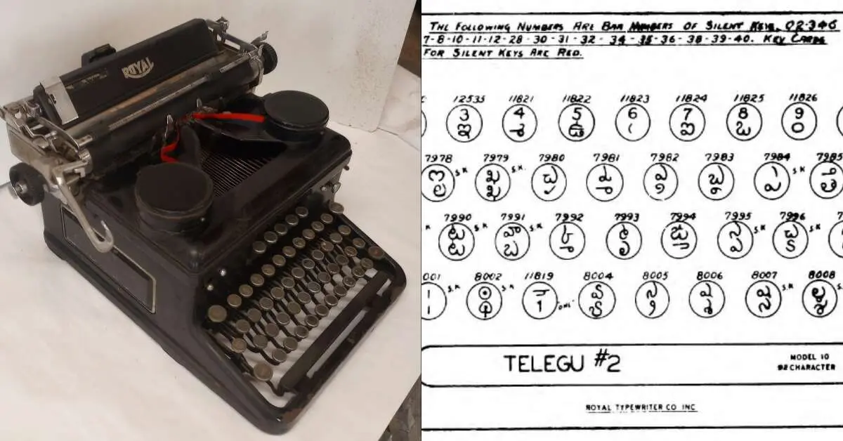 first telugu typewriter