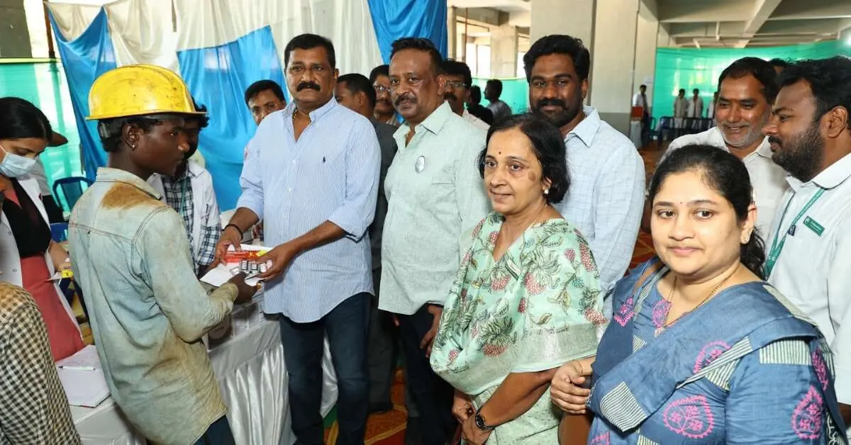 Health camp for 200 construction workers held in Visakhapatnam