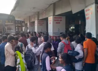 RTC bus hits passenger at bus station in Visakhapatnam