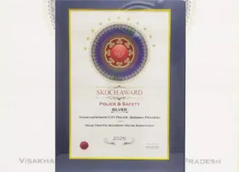 Visakhapatnam police win SKOCH award 2025 for road accident victim assistance