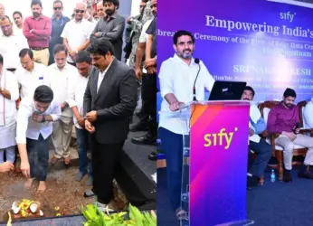 Lokesh lays stone for AI edge data centre in Vizag