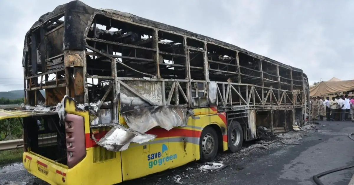 Kurnool bus accident: Over 20 passengers killed as the bus catches fire