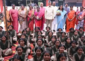 CM interacts with students at Tallapalem, launches ‘Mustabu’