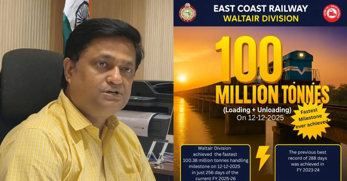 Waltair Division Sets New Benchmark in Freight Operations