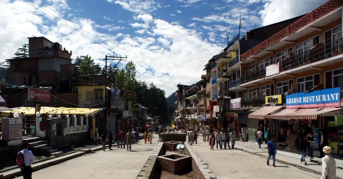 Mall Road in Shimla and Manali