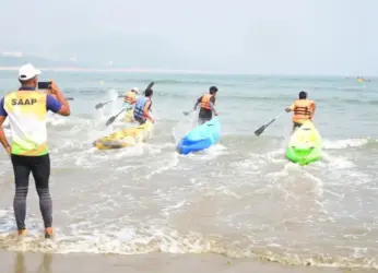 Visakha Utsav: Ganta inaugurates kayaking competitions
