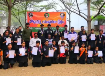 Medals presented to the winners of the pencak silat championship