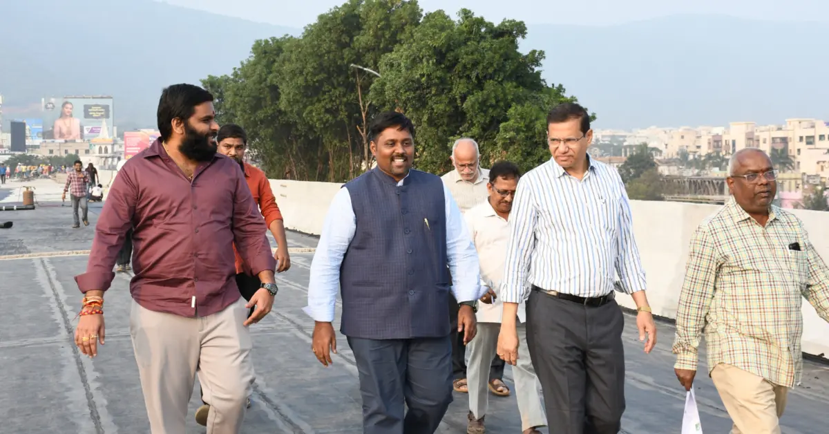 NAD Flyover Project Inspection in Visakhapatnam and Traffic Regulations