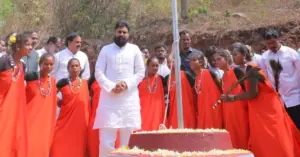 Janasena formation day celebrated by Pawan Kalyan in tribal village