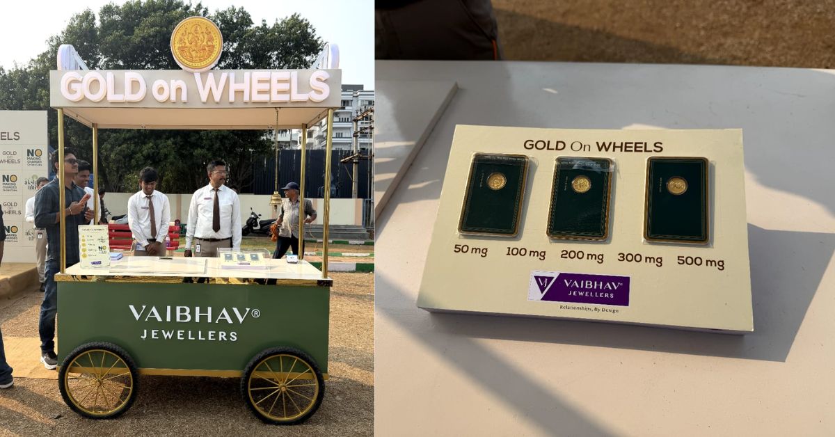 Now, gold coins sold on the streets of Vizag under 'Gold on Wheels' tag