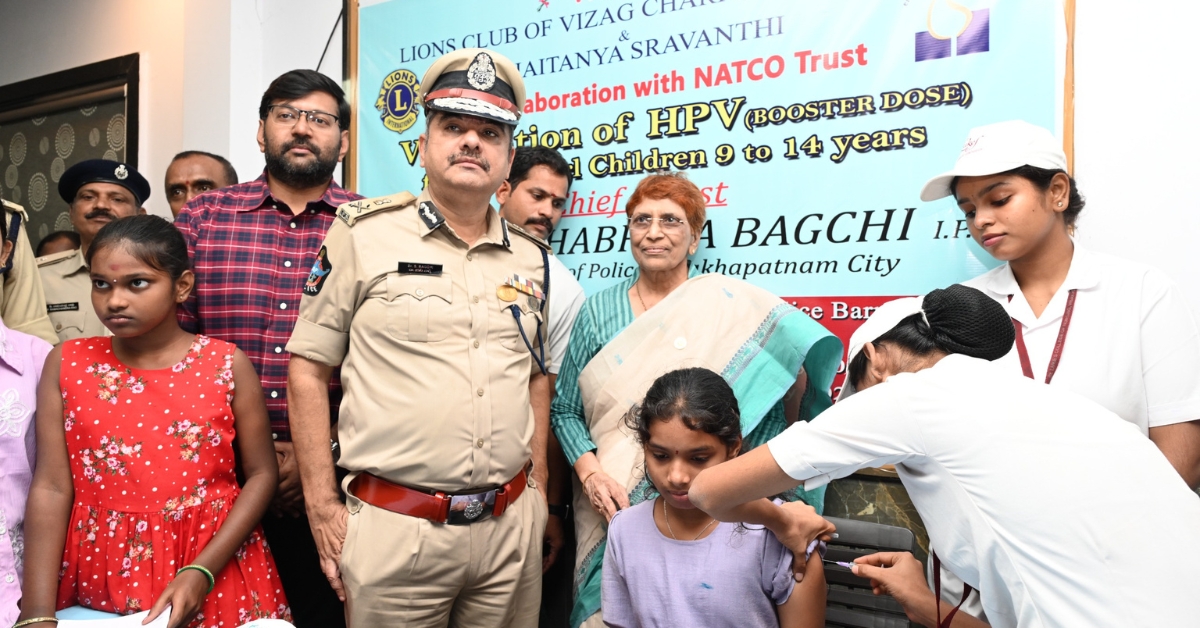 HPV Vaccine Camp Held for Police Family Girls in Vizag
