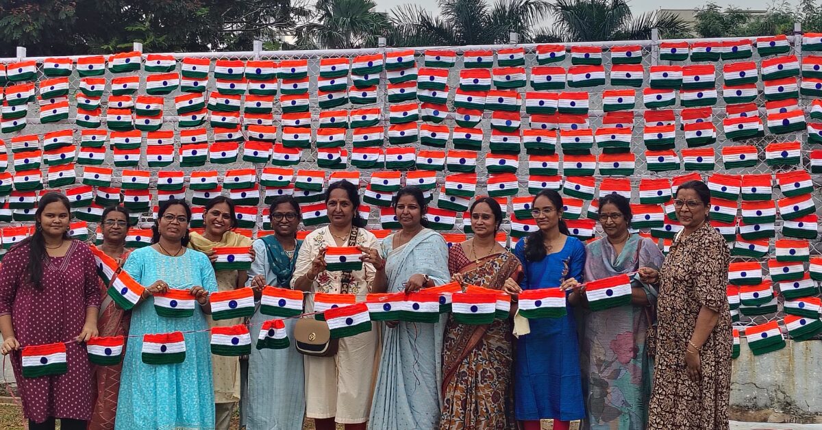Vizag's Mahila Manovikas Crochets World's Largest Flag Bunting