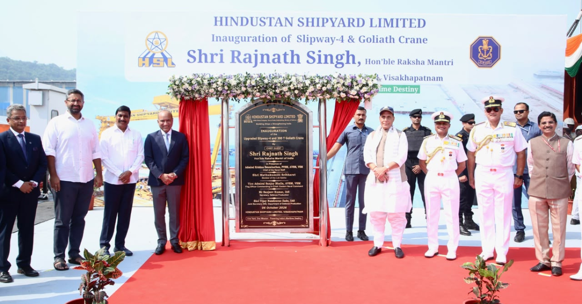 HSL Vizag Launches India's First Indigenous Fleet Support Ship