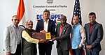 Andhra University Team Meets Indian Consul General in Houston
